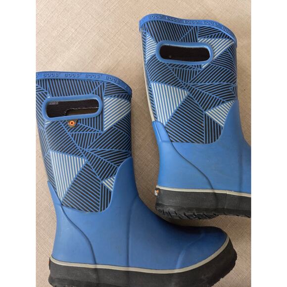 Bogs Kid's Blue Rain Boots - Picture 6 of 6